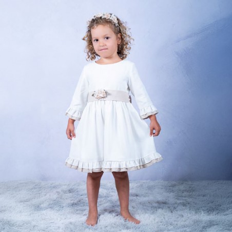 VESTIDO LINO VOLANTES