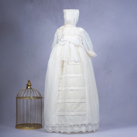 BATÓN DE CRISTIANAR PLUMETI DE ORGANZA CON CAPOTA