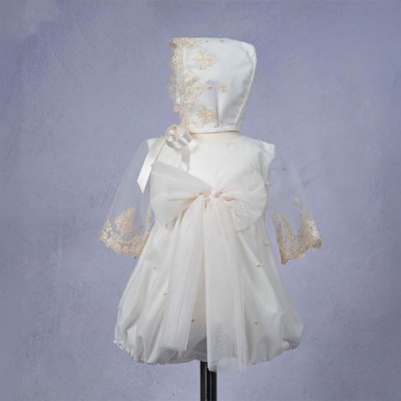 PELELE TUL BORDADO CON CAPOTA