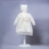 VESTIDO TUL BORDADO CON CAPOTA MANGA LARGA