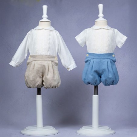 CONJUNTO CAMISA MUSELINA Y PANTALÓN DE LINO
