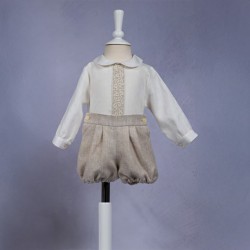 CONJUNTO CAMISA Y PANTALÓN LINO-MANGA LARGA