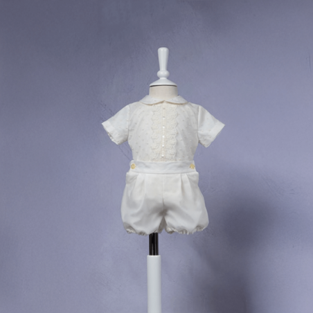 CONJUNTO CAMISA ORGANZA TOPOS Y PANTALÓN