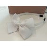 Diadema lazo blanco
