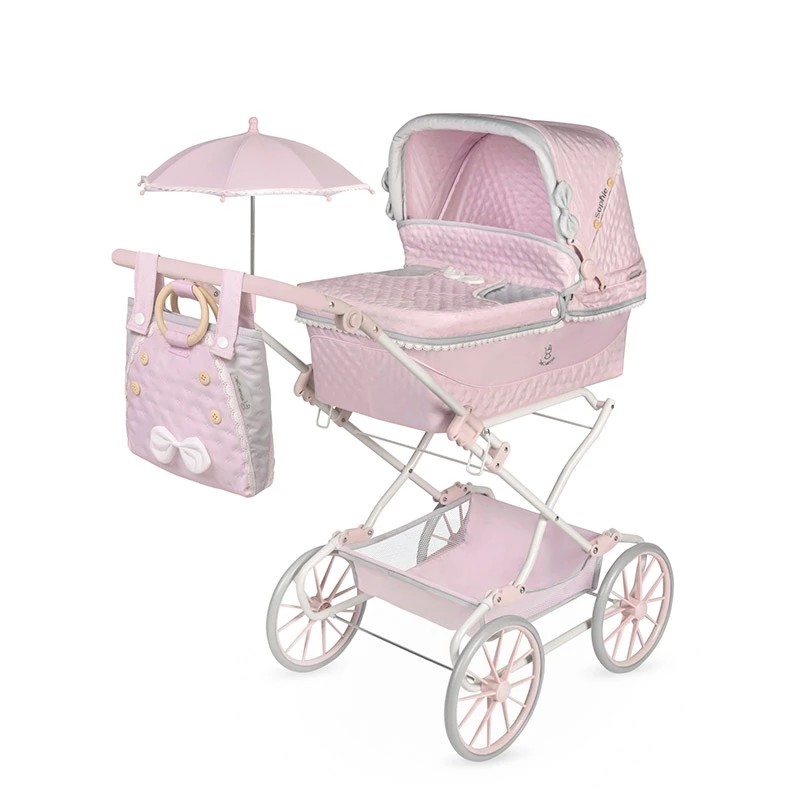 Carro de Muñecas Sophie Plegable con Sombrilla DeCuevas 82075