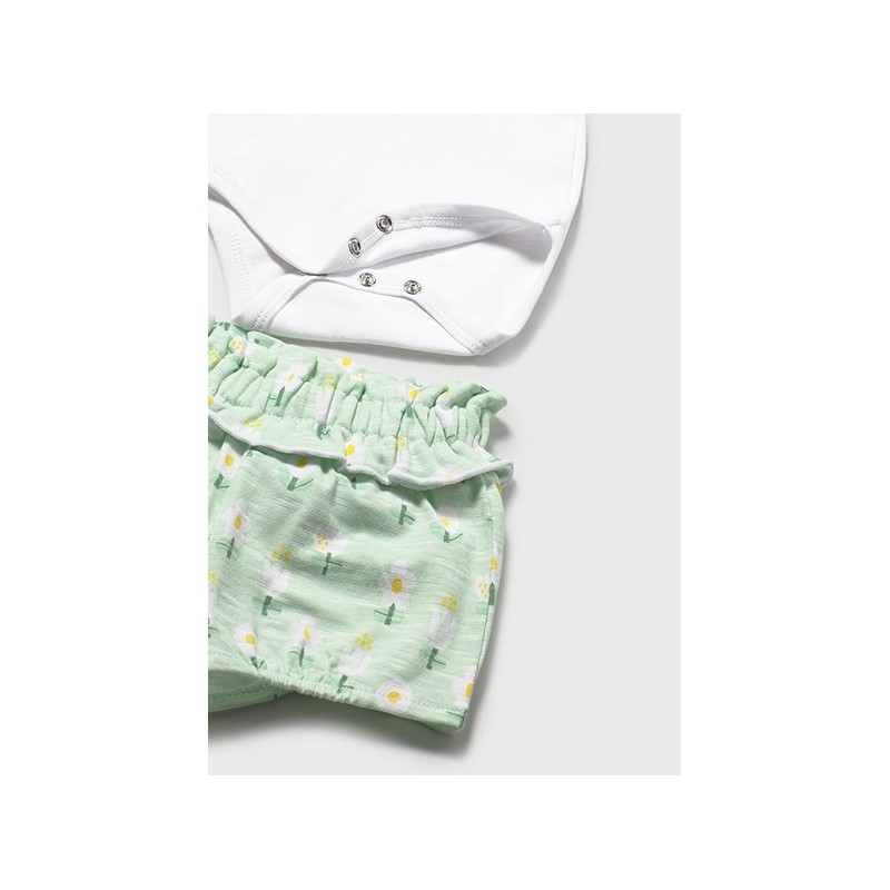 CONJUNTO 2 PIEZAS VERDE FLORES