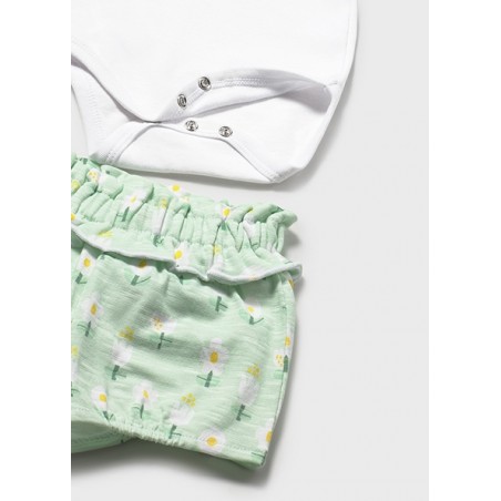 CONJUNTO 2 PIEZAS VERDE FLORES