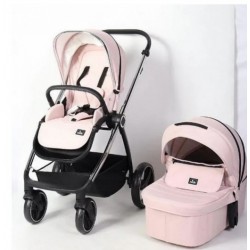 Cochecito de bebé Elena polipiel Rosa