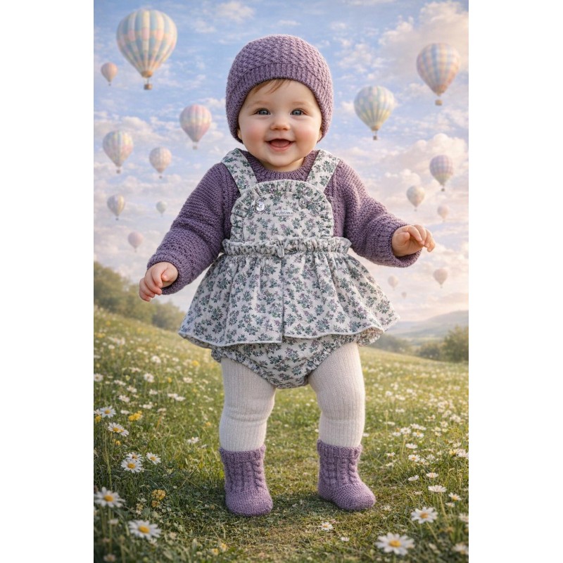 Peto falda/Pichi flores + Jersey