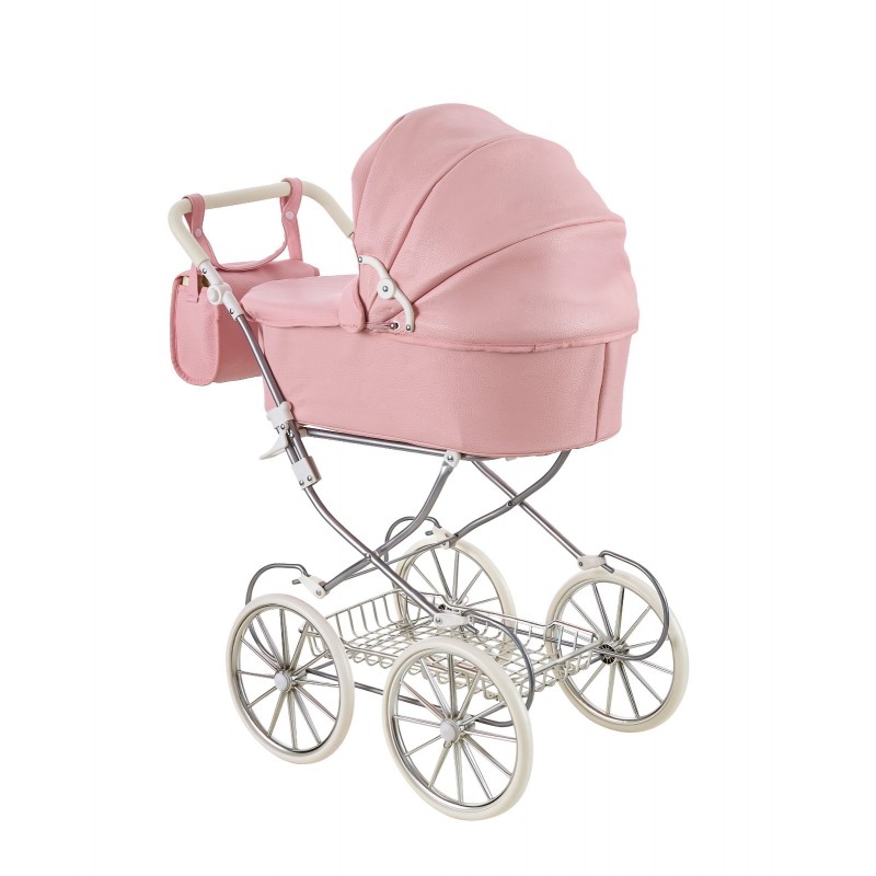 Carrito de muñecas polipiel rosa toral