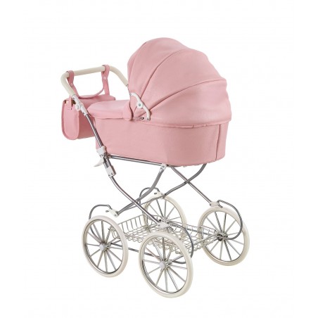 Carrito de muñecas polipiel rosa toral