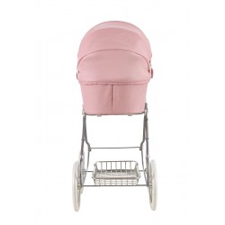 Carrito de muñecas polipiel rosa toral