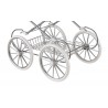 Carrito de muñecas polipiel rosa toral