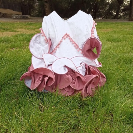 TRAJE DE FLAMENCA MADROÑO DE CONFECCIÓN ARTESANAL